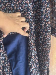 Beautiful Navy Blue Georgette Set