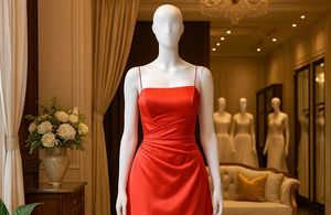 Sale🎊🎉🧡Elegant Orenge Satin Gown