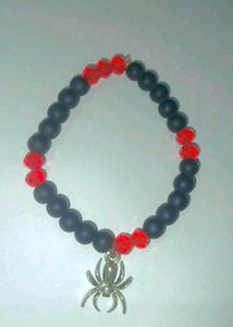 Spider Charm Beaded Bracelet