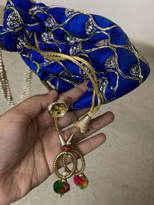 Blue Velvet Potli Bag