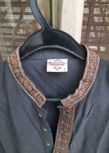 MANYAYAR Festive Embroidered Kurta Pajama Set