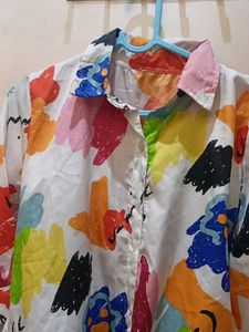 loose Crop top shirt (knot style)