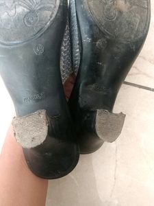 Grey Silver Heels
