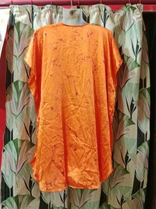 Orange Batik Oversized Top