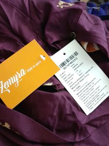 Zemyra Wine Gold Printed Kurta(Women&#39;s)
