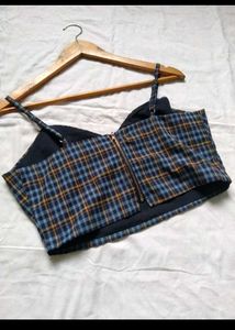 Unused Blue Crop Top