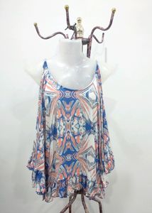 Cold Shoulder Bell Sleeves Top