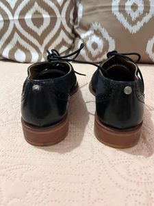 Black Leather Brogue Dress Shoes