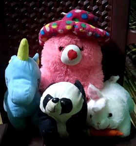 Adorable Plush Toy Collection - Unicorn, Panda, Bu