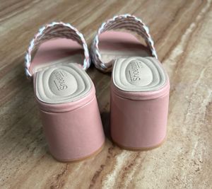 Peach Block heels