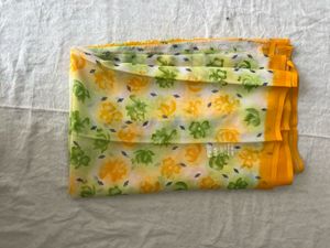 Floral Yellow Saree