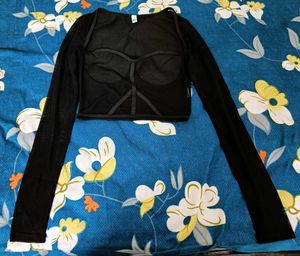 Newme Solid Full Mesh Top