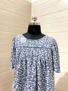 GAP Pintresty 🌸Floral Print Ruffle Sleeve Top