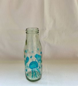 Hand-Painted Jellyfish Glass Bottle(1)