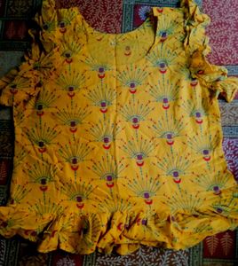 Yellow Printed Top