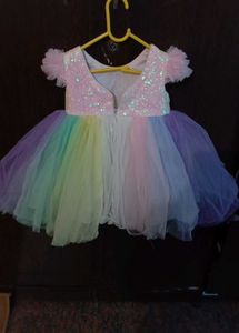 Sparkly Rainbow Butterfly Dress