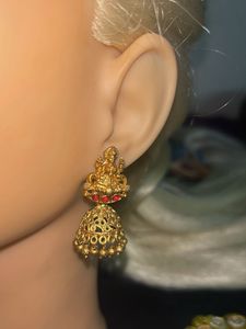Golden Jhumka Earrings