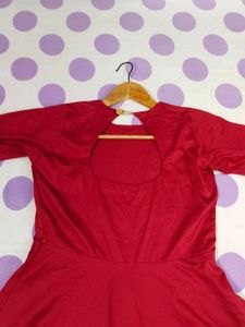 Beautiful Red Colour Frock For Girls