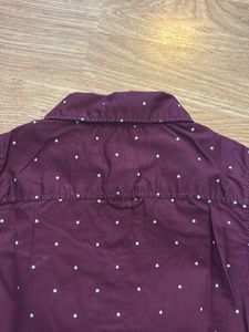 Boys Burgundy Stars Shirt