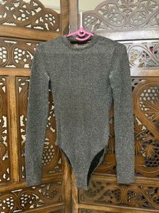 silver body suit backless