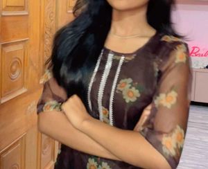 Organza Floral Kurti
