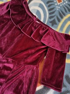 Party Wear Velvet Jumpsuit For Women
