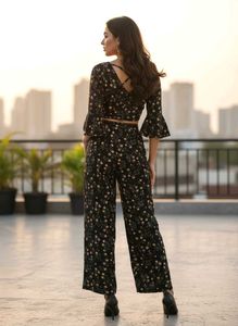 Black Floral co-ord Set
