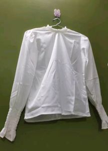 Istyle Can Women Casual Frill Trim Full Sleeve Top