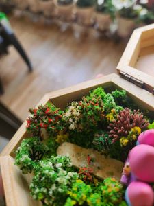 Wooden Box With Miniature World (Handmade)