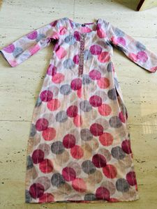 Polka Dot Print Kurti With Pent
