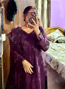 Chikenkari Embroidery Work Kurta Set ✨