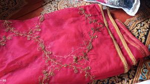 Pink Embroidered Saree