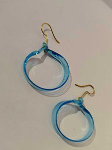 Stunning 3-Pair Blue &amp; Clear Glass Earring Bundle