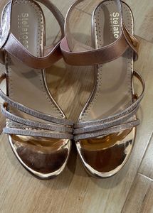 Rose Gold Wedge Heels