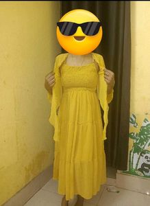 Maxi Dress With Shrug