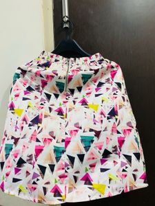 Geometric Print Mini Skirt