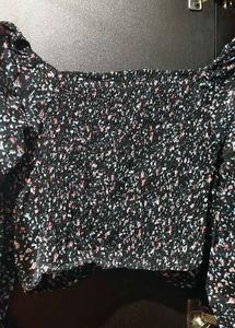 Floral Print Crop Top