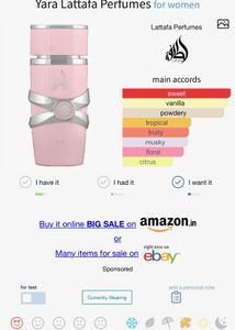 Lattafa Yara Perfume 10ml sample