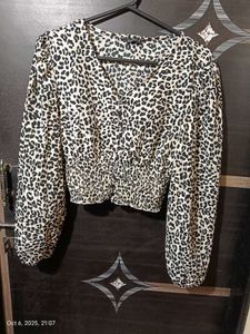 Leopard Print Crop Top