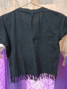 Black Mandala Crop Top