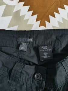 H&amp;M Black Cotton Shorts