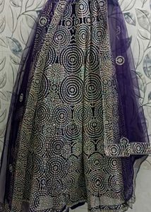 Women Crop Top Skirt, Elegant Purple