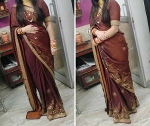 Beautiful Saree With Stitched Blouse.