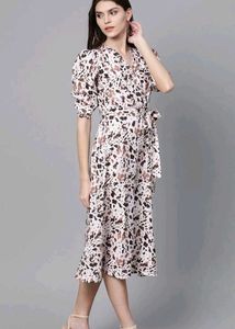 Stylish Printed Midi Dress size xs
