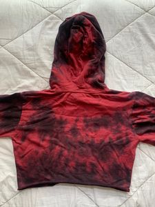 tie dye crop hoddie