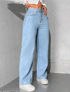 casual All match whased loose straight leg women D