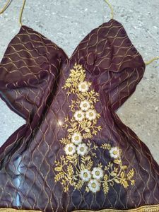 Embroidered Red Ethnic Top