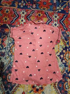 Heart Print Pajama Set