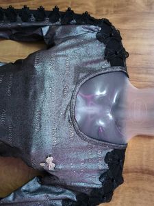 EXCLUSIVE 💖 DESIGNER 💝Elegant Silver &amp; Black Top