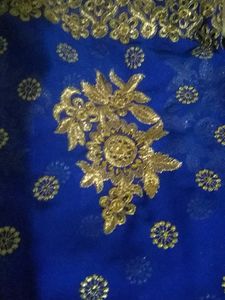 Embroidery Work with Mirror and Designed Boarder
